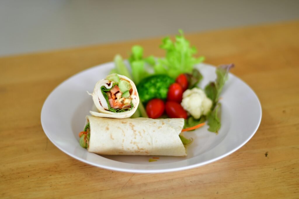 Spinach feta wrap for quick vegetarian recipes for beginners