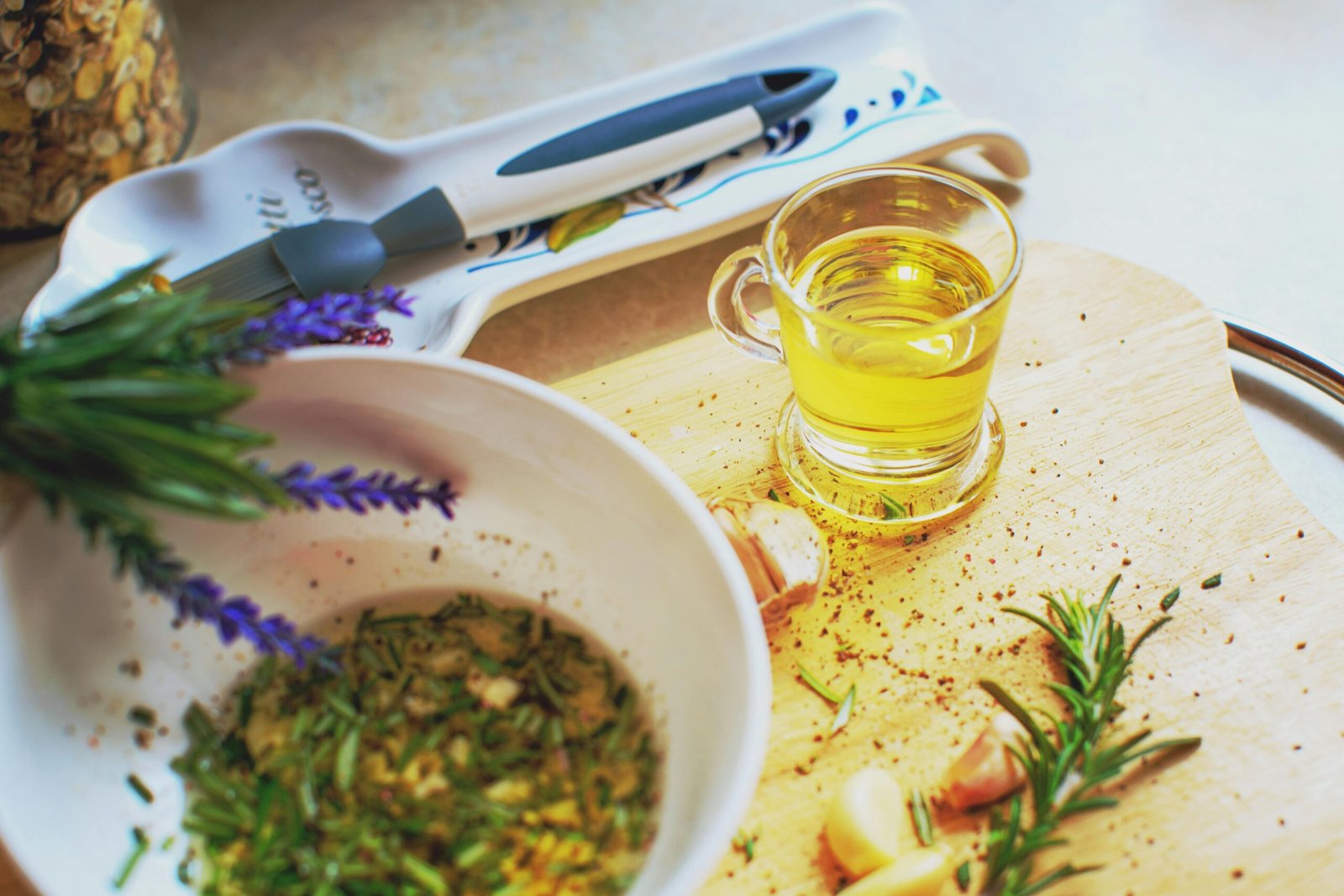 Freeze Herbs in Olive Oil